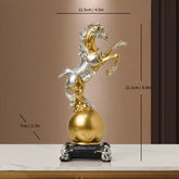 Golden Resin Horse Ornament – Home, Desktop & Wine Cabinet Decoration