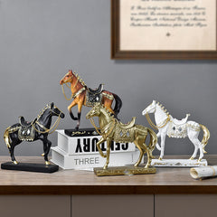 Modern American Resin Horse Sculpture – Light Luxury Home & Living Room Decoration
