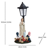 Prayer Figure Resin Solar Light – Outdoor Garden & Courtyard Decoration
