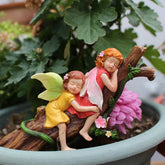 Sleeping Flower Fairy Resin Figurine – Decorative Ornament for Garden, Courtyard, and Flower Pot