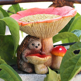 Creative Hedgehog and Mushroom Resin Figurine – Decorative Ornament for Garden and Courtyard