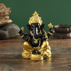 Creative Elephant Resin Figurine – Decorative Ornament for Desktop and Home