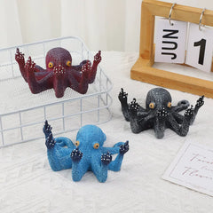 Abstract Octopus Resin Ornament – Decorative Desktop Figurine for Home and Office