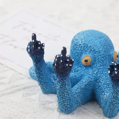 Abstract Octopus Resin Ornament – Decorative Desktop Figurine for Home and Office