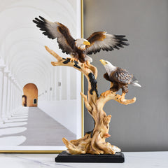 Retro Resin Spreading Wings Eagle Sculpture – Home & Office Decoration