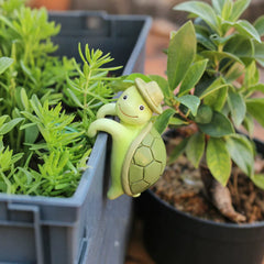 Creative Turtle Resin Flowerpot Pendant – Decorative Ornament for Garden, Office, and Desktop