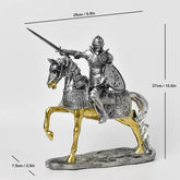 Nordic Retro Resin Knight Figurine – Decorative Ornament for Home and Office