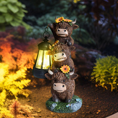 Cute Cow Resin Solar Light – Outdoor Home & Garden Decoration