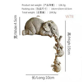 Creative Elephant Resin Ornament – Decorative Figurine for Home, Living Room, and Courtyard