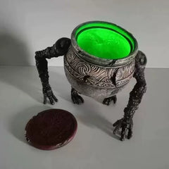 Creative Cauldron Resin Ornament – Decorative Desktop Jar Figurine