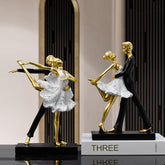 Light Luxury Ballet & Latin Dance Resin Sculpture – Desktop Decoration & Valentine’s Day Gift