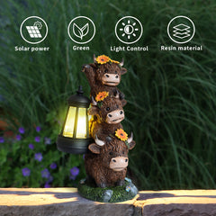 Cute Cow Resin Solar Light – Outdoor Home & Garden Decoration