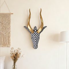 Mosaic Antelope, Rhino & Elephant Resin Wall Sculpture – Home Decoration