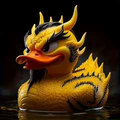 Creative Dragon Duck Resin Figurine – Decorative Desktop Accent