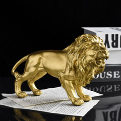 Modern Minimalist Roaring Lion Resin Sculpture – Home & Living Room Decoration