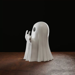 Creative Cute Ghost Desktop Ornament – Resin Figurine for Home and Office Decoration