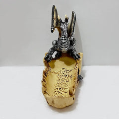Creative Dragon Boat Sculpture – Resin Desktop Storage Ornament for Home and Office