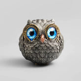 Creative Mini Owl Resin Desktop Ornament – Decorative Figurine for Home and Office