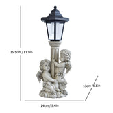 European-Style Roman Column Angel Resin Solar Light – Outdoor Garden & Porch Decoration