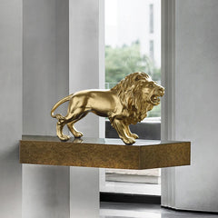 Modern Minimalist Roaring Lion Resin Sculpture – Home & Living Room Decoration
