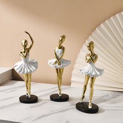 Ballet Dance Resin Sculpture – Decorative Ornament for Home, Office & Gift