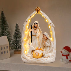 Ceramic Cartoon Manger Ornament – Christmas Table & Home Decoration