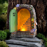 Creative Fairy Garden Stone Gate – Resin Courtyard and Outdoor Decorative Ornament