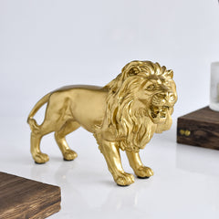 Modern Minimalist Roaring Lion Resin Sculpture – Home & Living Room Decoration