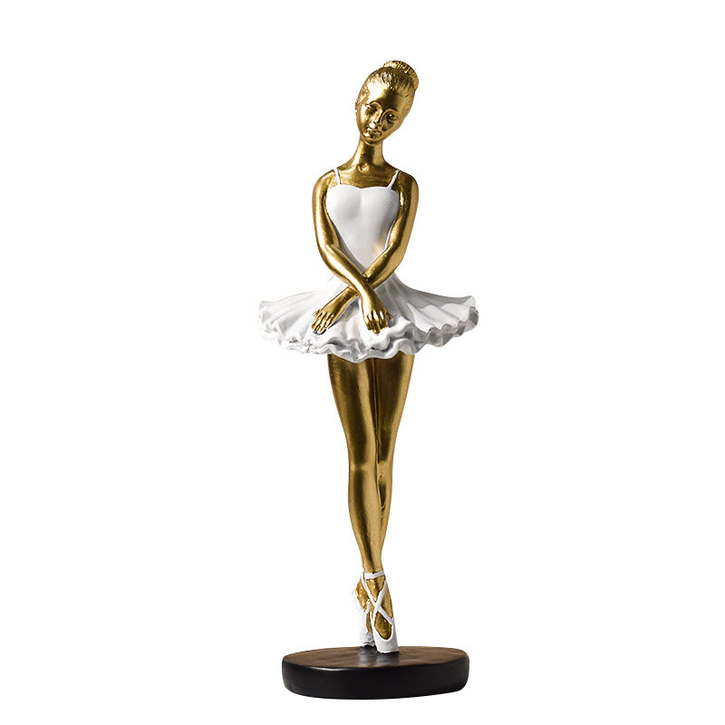 Ballet Dance Resin Sculpture – Decorative Ornament for Home, Office & Gift