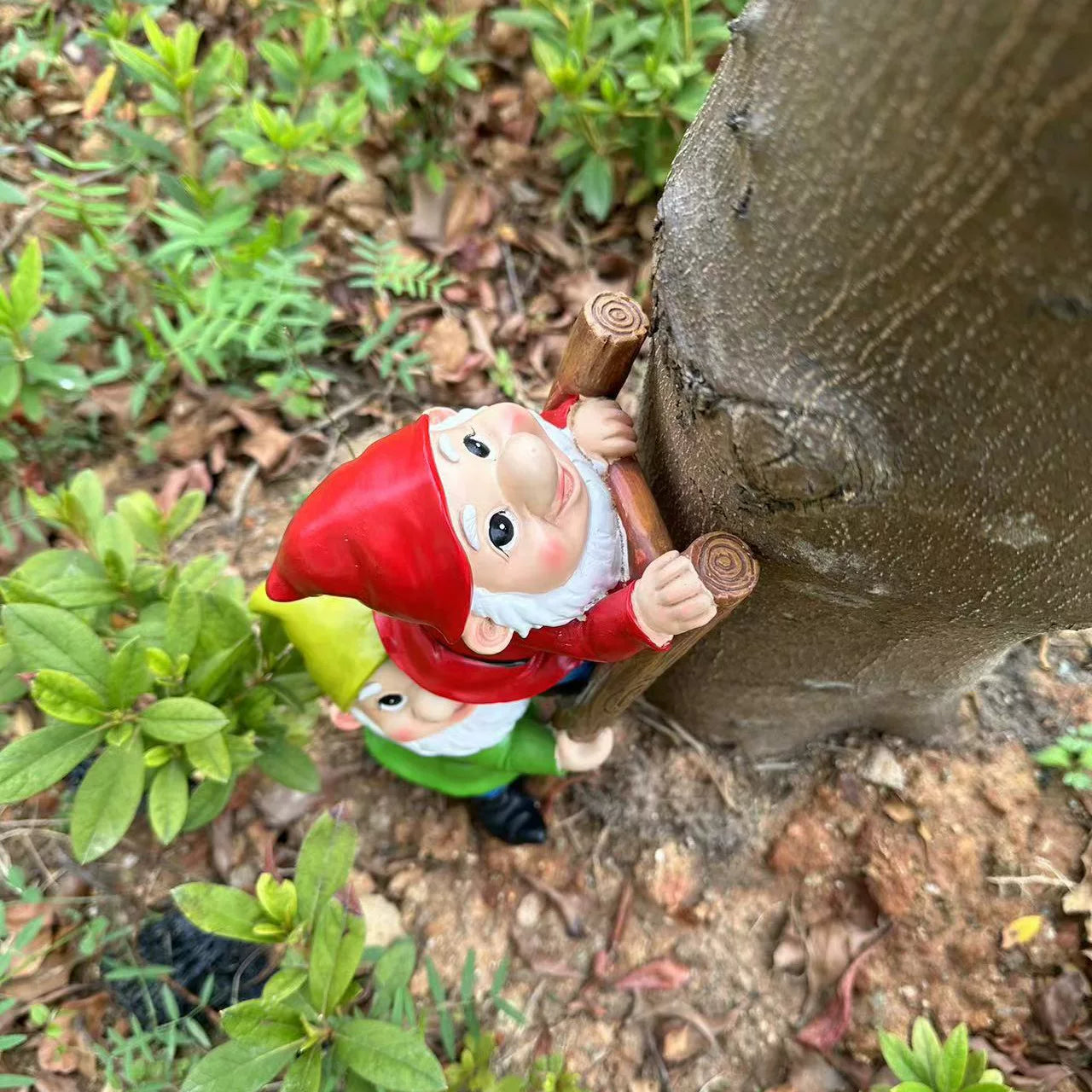 Creative Elf Resin Statue – Decorative Tree Ornament for Garden and Courtyard