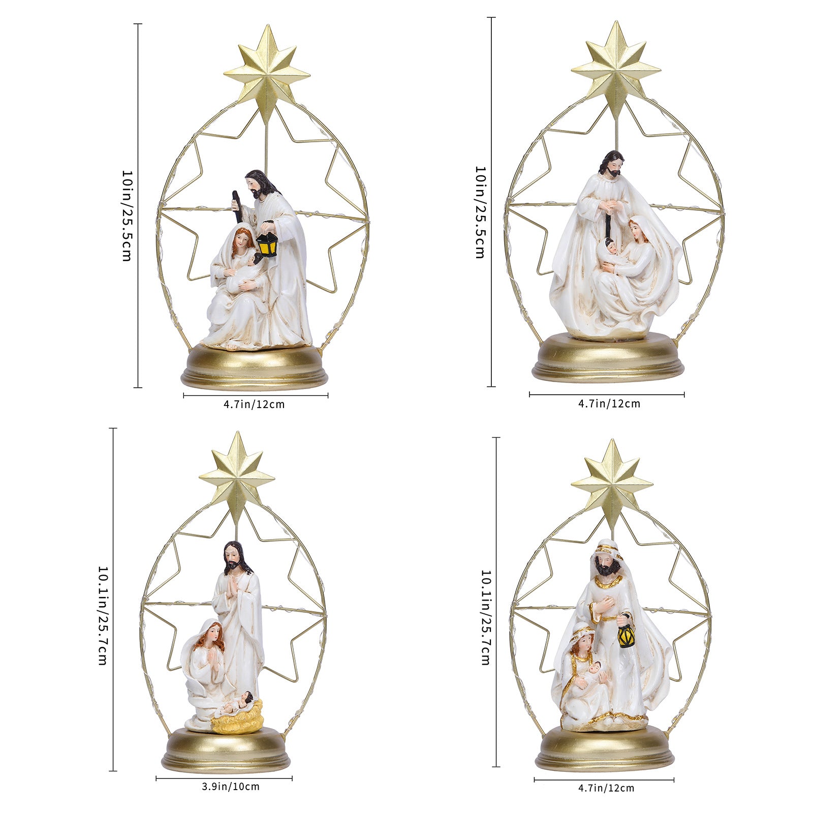 Classical Gassho Figure Ornament – 22cm Resin Interior Decoration