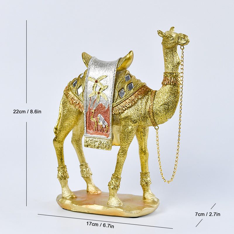 Classical Middle Eastern Camel Statue – Resin Home & Office Decoration