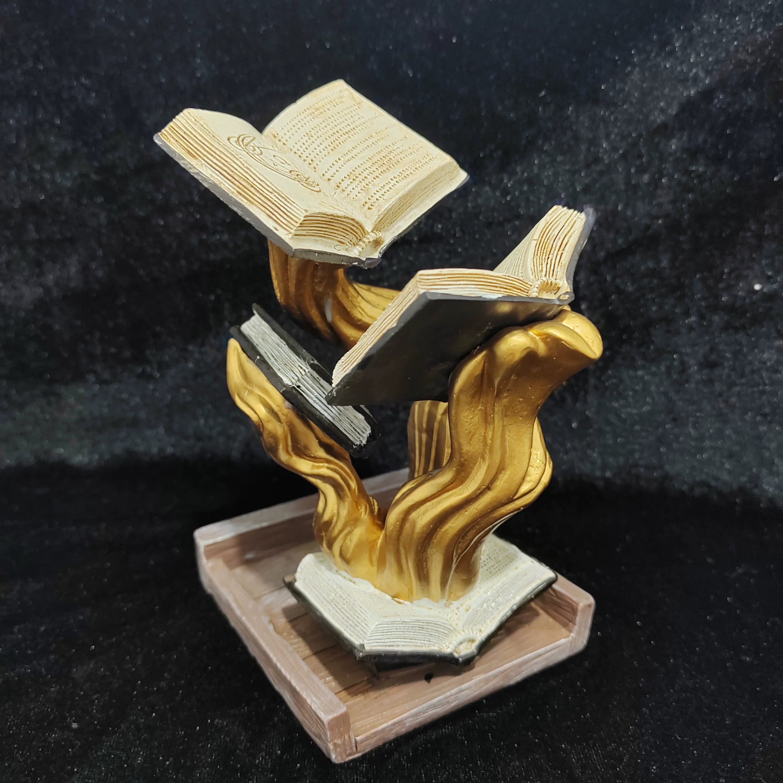 Creative Book-Style Resin Desktop Ornament – Decorative Retro Figurine