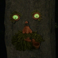 Fluorescent Pipe Tree Face Pendant – Resin Garden and Micro Landscape Ornament