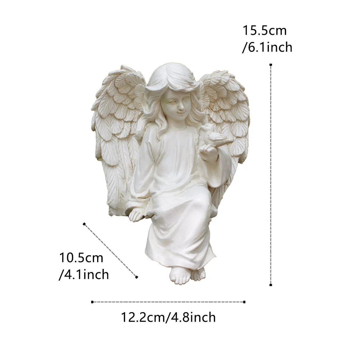 Creative Resin Angel Figurine – Decorative Ornament for Home, Garden, and Desktop