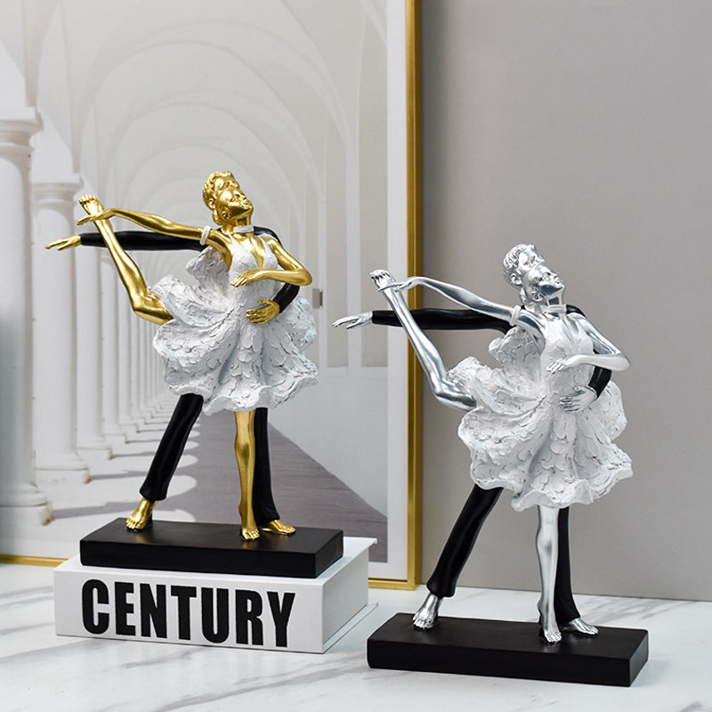 Light Luxury Ballet & Latin Dance Resin Sculpture – Desktop Decoration & Valentine’s Day Gift