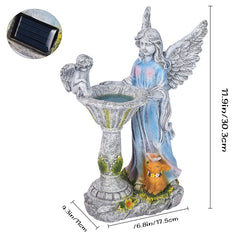 Solar Angel Statue – Colorful Resin Garden Night Light Ornament