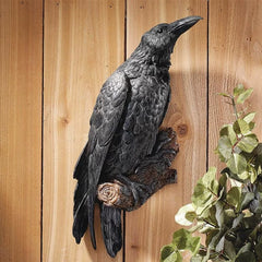 Creative Crow Resin Ornament – Decorative Wall and Garden Hanging