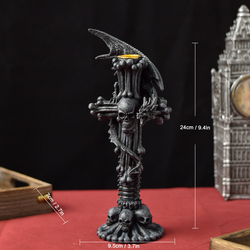 European & American Dragon Resin Candlestick – Desktop, Office & Halloween Decoration