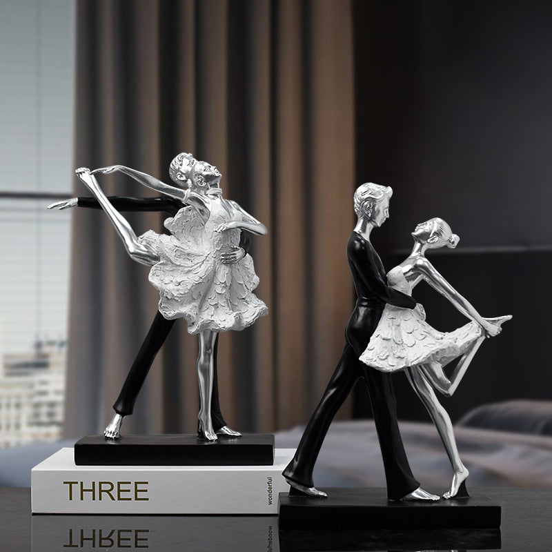Light Luxury Ballet & Latin Dance Resin Sculpture – Desktop Decoration & Valentine’s Day Gift