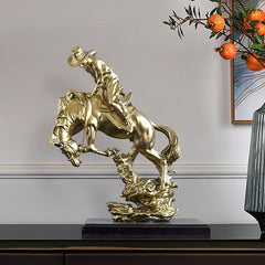 American Riding Cowboy Resin Statue – Home, Office & Living Room Decoration