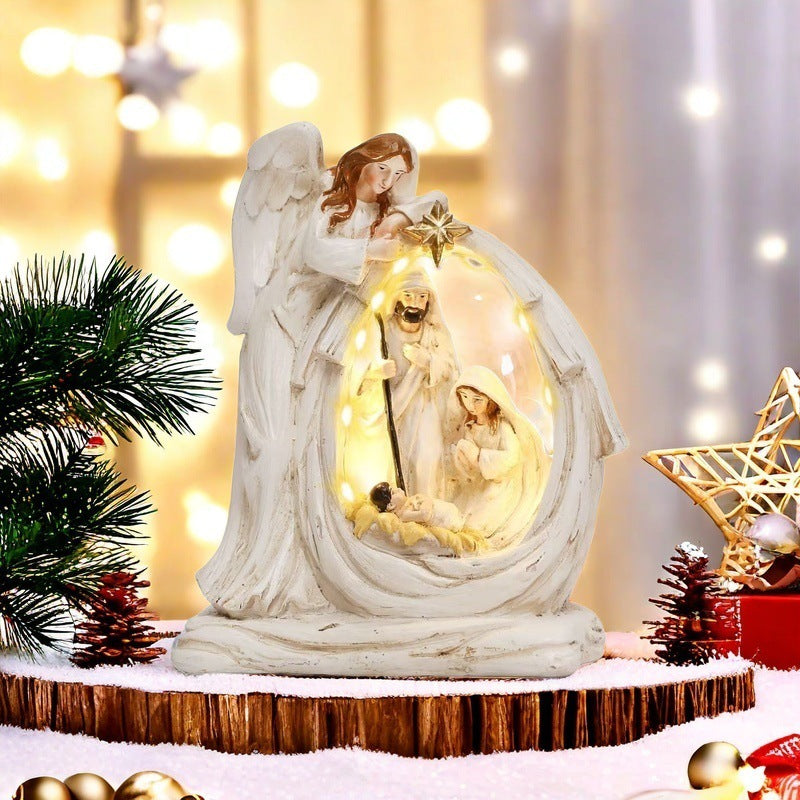 Christmas Resin Holy Family Ornament – Holiday Decoration for Home