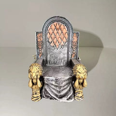 Creative Lion Throne Resin Ornament – Decorative Desktop Figurine