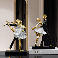 Light Luxury Ballet & Latin Dance Resin Sculpture – Desktop Decoration & Valentine’s Day Gift
