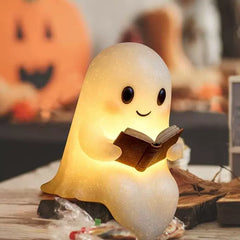 Cute Ghost Resin Desktop Ornament – Creative Night Light Decorative Figurine