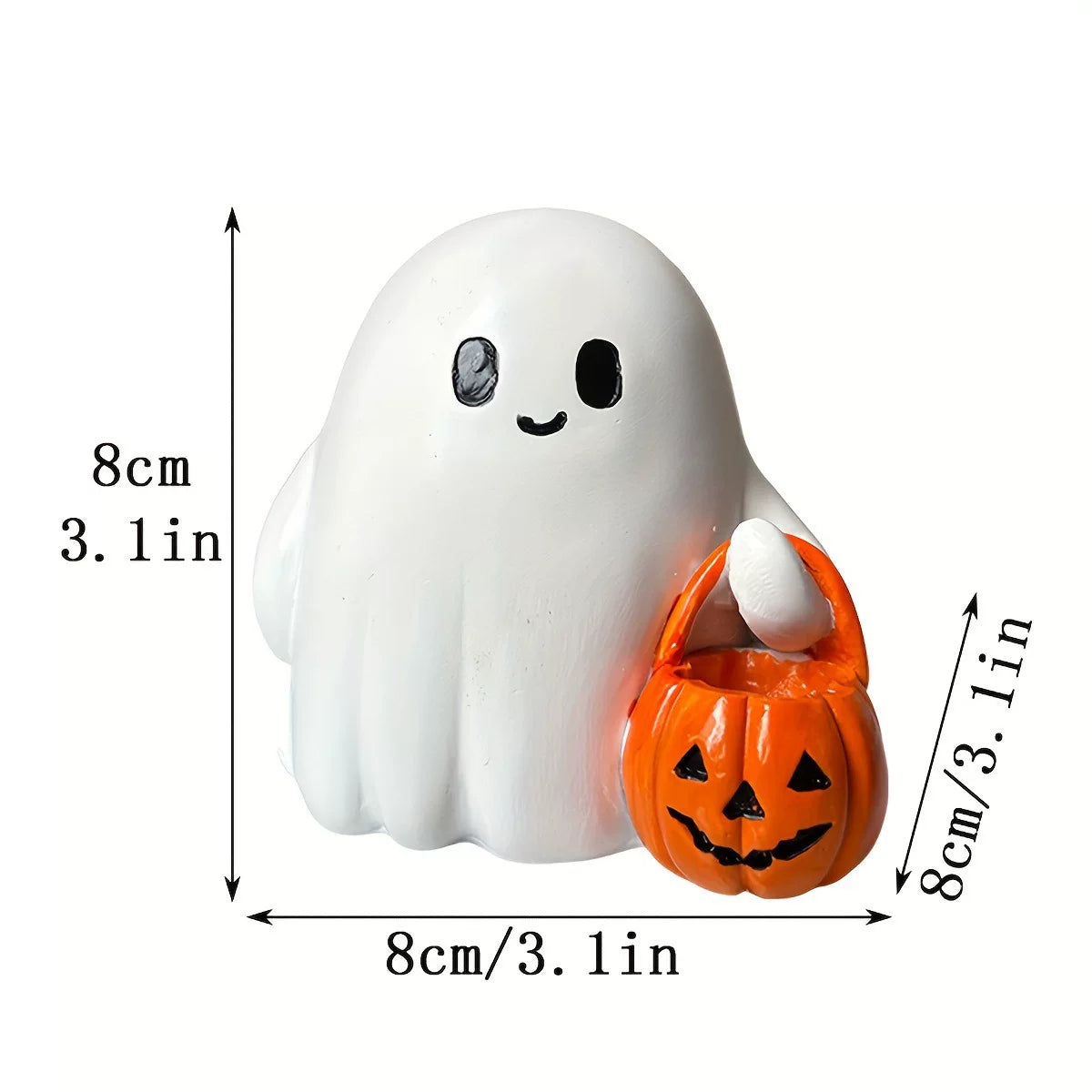 Creative Cute Ghost Resin Ornament – Decorative Desktop Figurine