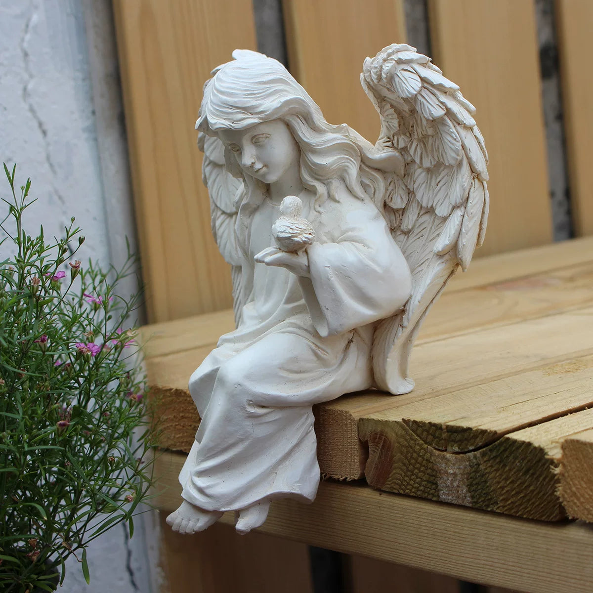 Creative Resin Angel Figurine – Decorative Ornament for Home, Garden, and Desktop