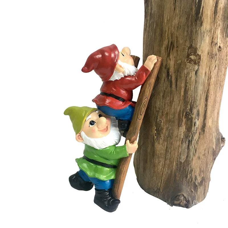 Creative Elf Resin Statue – Decorative Tree Ornament for Garden and Courtyard