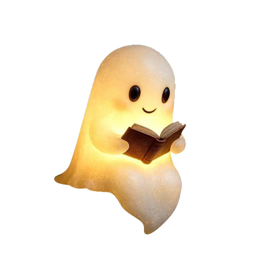 Cute Ghost Resin Desktop Ornament – Creative Night Light Decorative Figurine