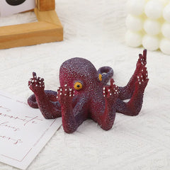 Abstract Octopus Resin Ornament – Decorative Desktop Figurine for Home and Office